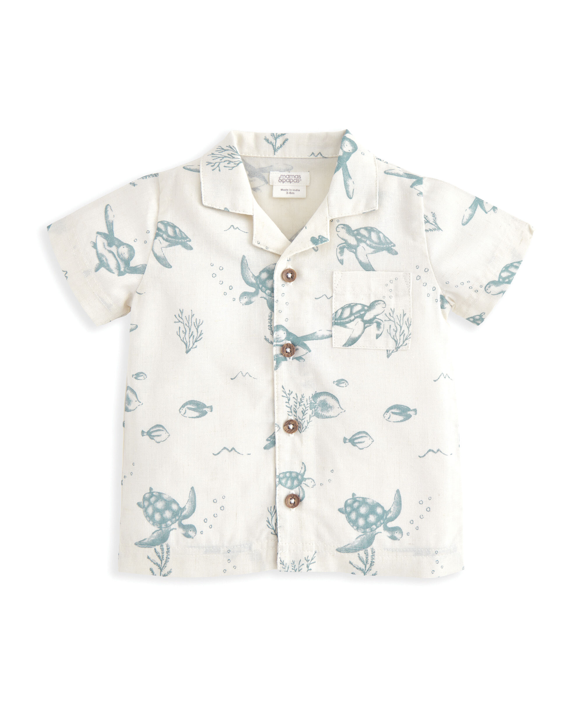 2 Piece Turtle All Over Print Shirt & Short Set image number 3