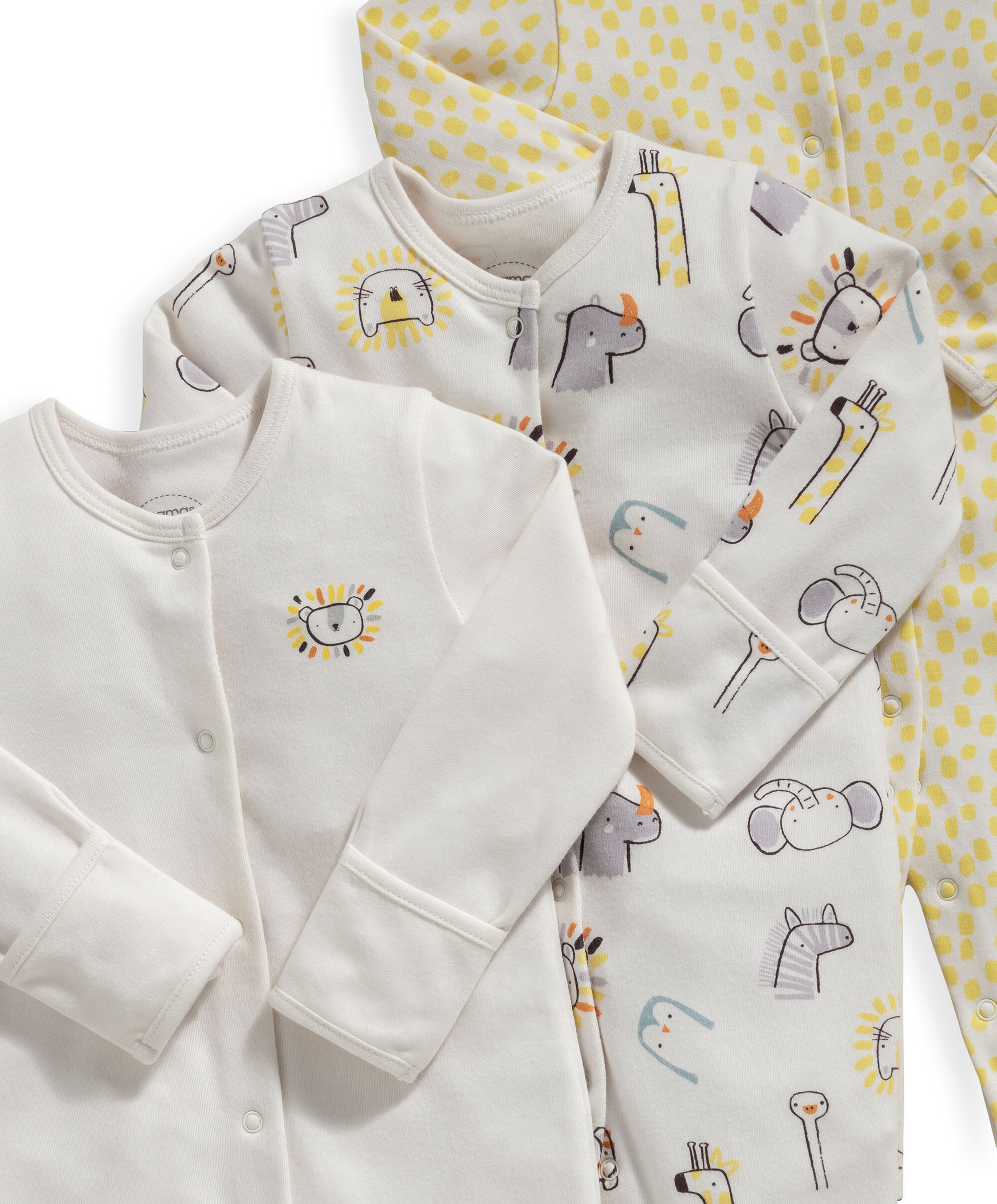 Zoo Pals Sleepsuits 3 Pack image number 3