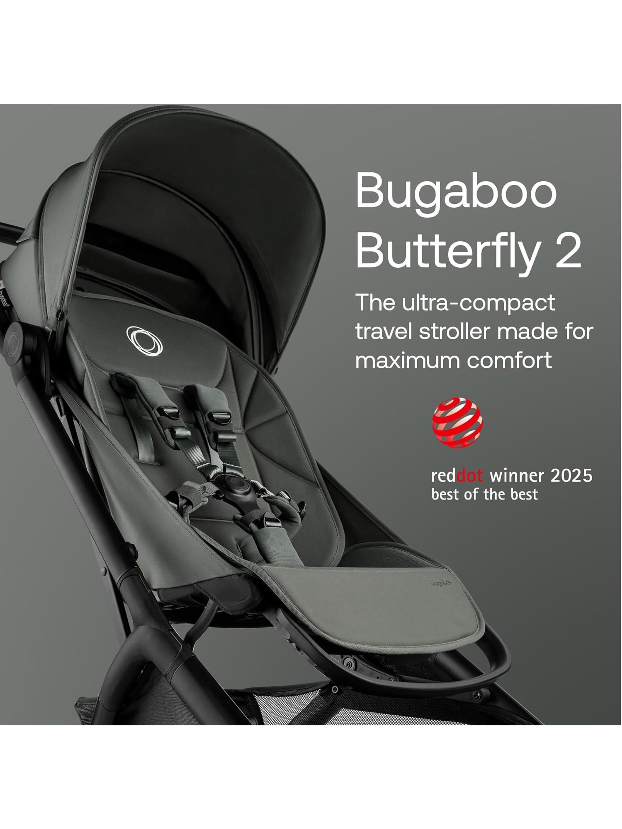 Bugaboo Butterfly 2 Complete Stroller - Forest Green image number 7