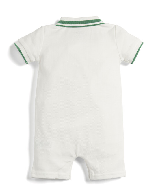 Green Football Embroidered Romper image number 3