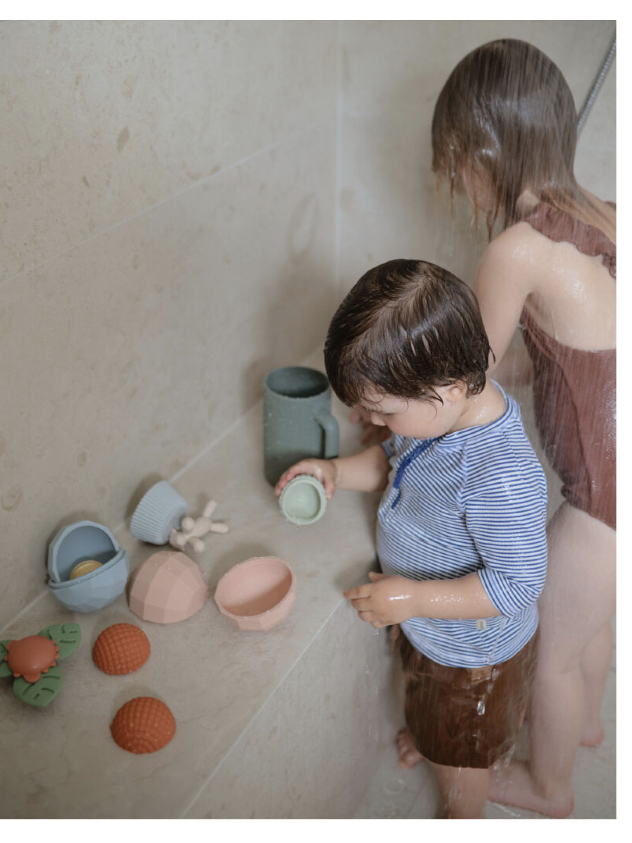 Mushie&nbsp;​​Nesting Spheres Sensory Toy Blush image number 8