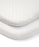 Lua Bedside Crib Bundle Beige with Mattress Protector & Fitted Sheets - Star / White image number 7