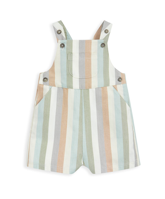 2 Piece Stripe Woven Dungaree Set image number 4