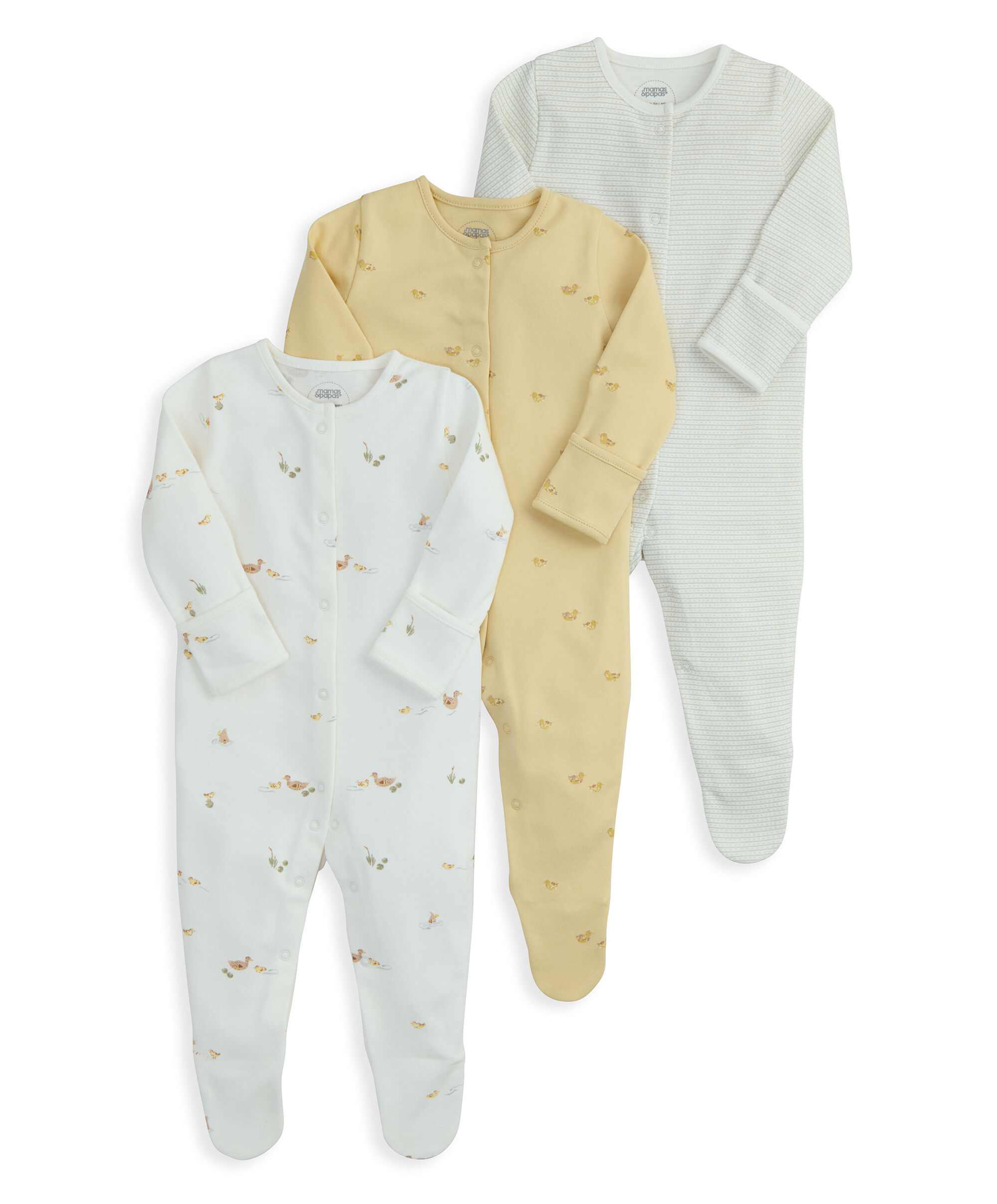 Duckling Sleepsuits (Pack of 3)  image number 2