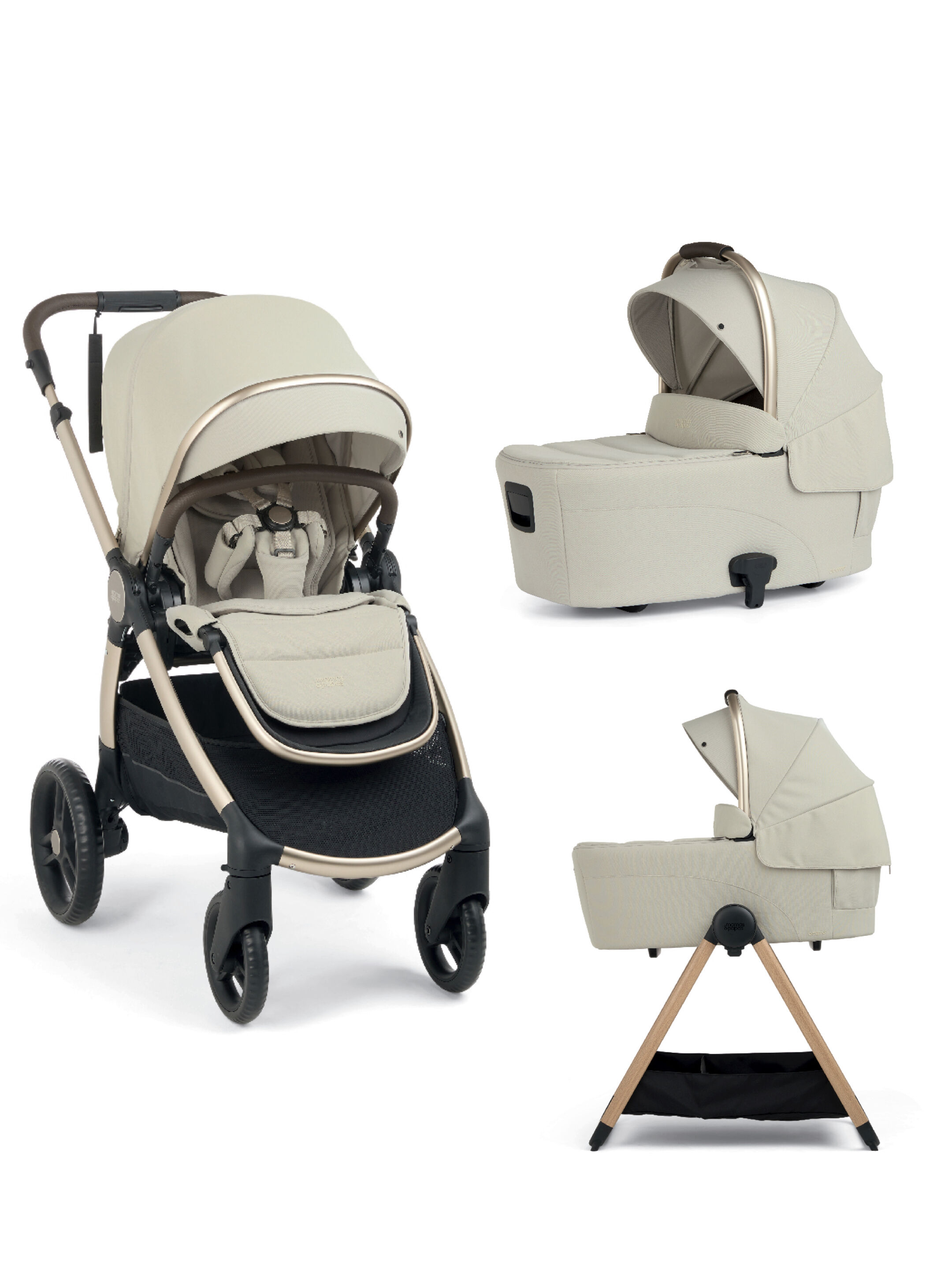 Ocarro 2 Pushchair and Carrycot Bundle with Stand (3-Pieces) &ndash; Eclipse