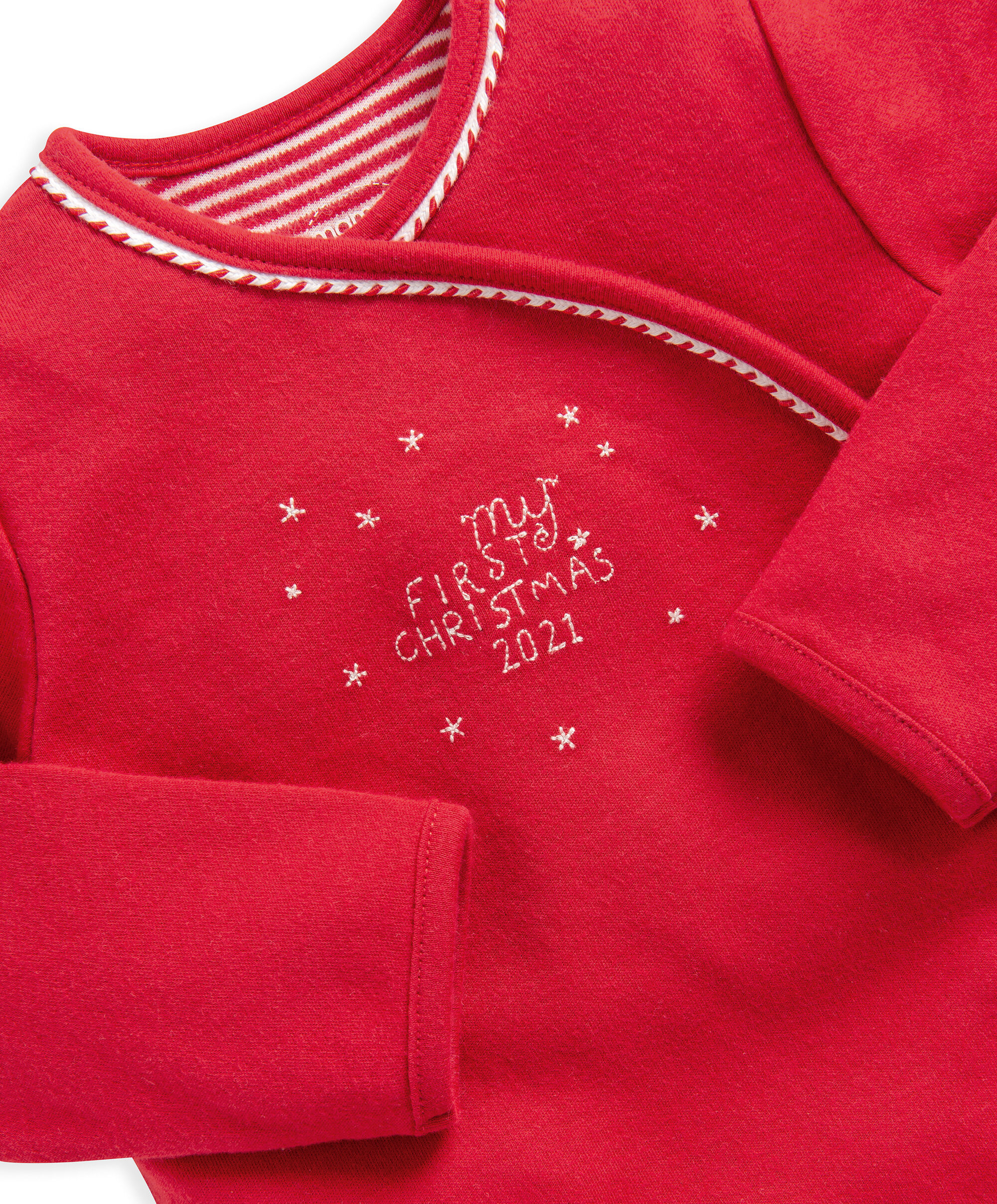 My 1st Christmas Red All-In-One & Hat image number 4