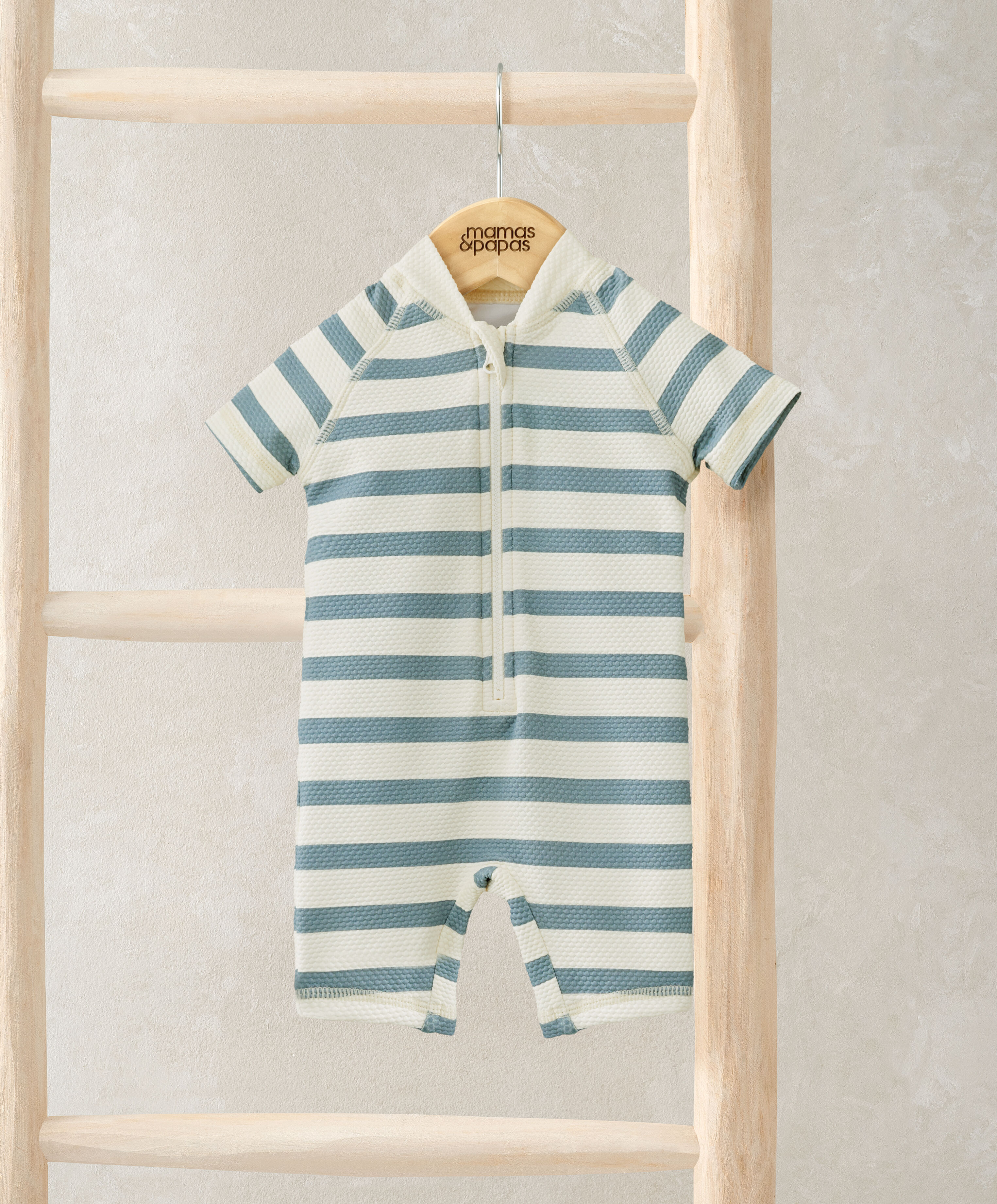 Short Sleeve Rashsuit Swimwear - Stripe