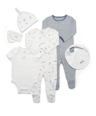 Blue Baby Clothes Multipack - Set Of 6