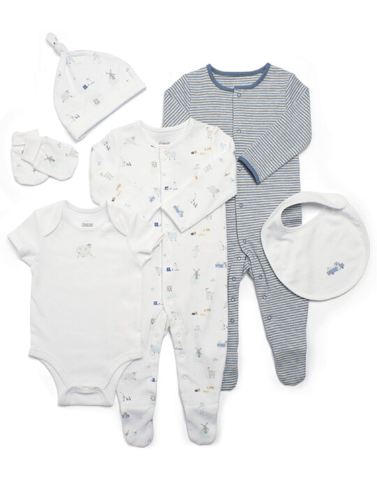 Blue Baby Clothes Multipack - Set Of 6 image number 1