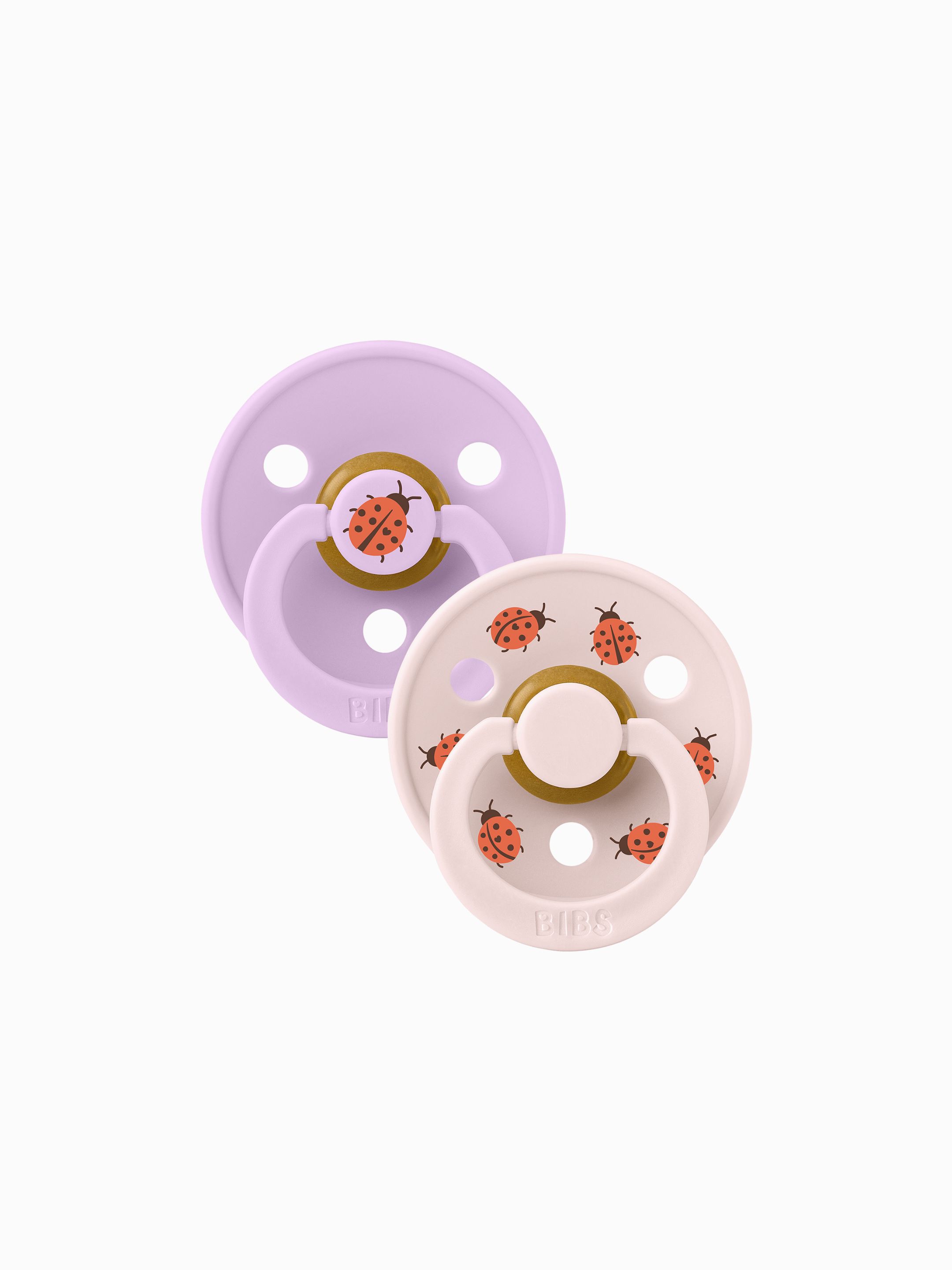 BIBS Pacifier Studio Colour 2 PACK Ladybug Latex Size 2 Violet Sky Mix image number 2