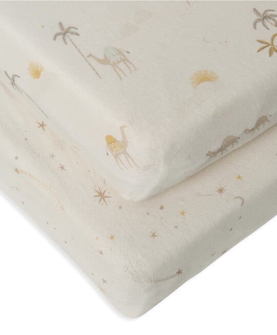 2 Pack Fitted Sheets Camel image number 2