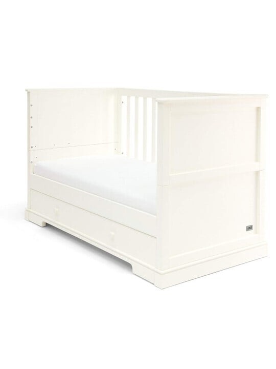 Buy Oxford Wooden Cot Toddler Bed with Storage White Baby Beds Cots Mamas Papas KSA
