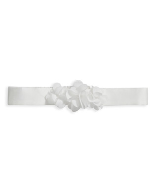 3D Flower Corsage Headband - White