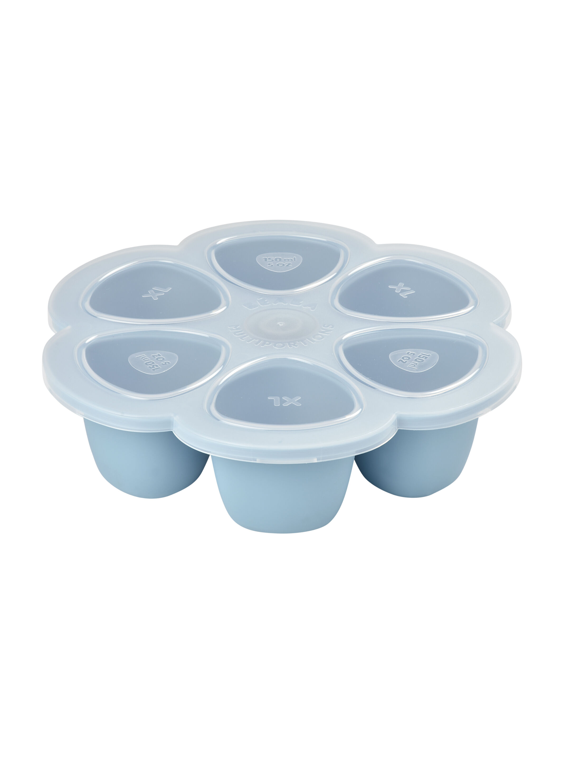 Beaba Silicone Multi portions 6 x 90ml Windy Blue image number 1