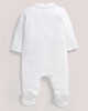 Velour All-In-One with star detail collar White- New Born image number 2