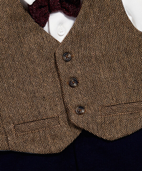 Tweed Mock Waistcoat All-in-One image number 3