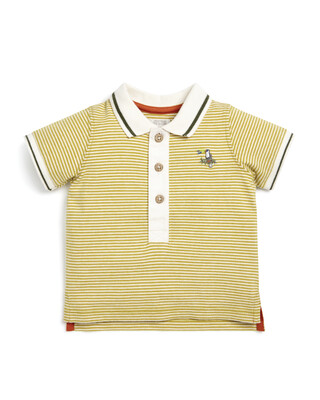 Short Sleeve Striped Polo Shirt