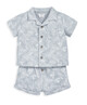 2 Piece Palm Shirt and Shorts Co-Ord Set - Blue image number 2