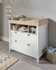 Harwell 2 Piece Cotbed with Dresser Changer Set - White image number 14
