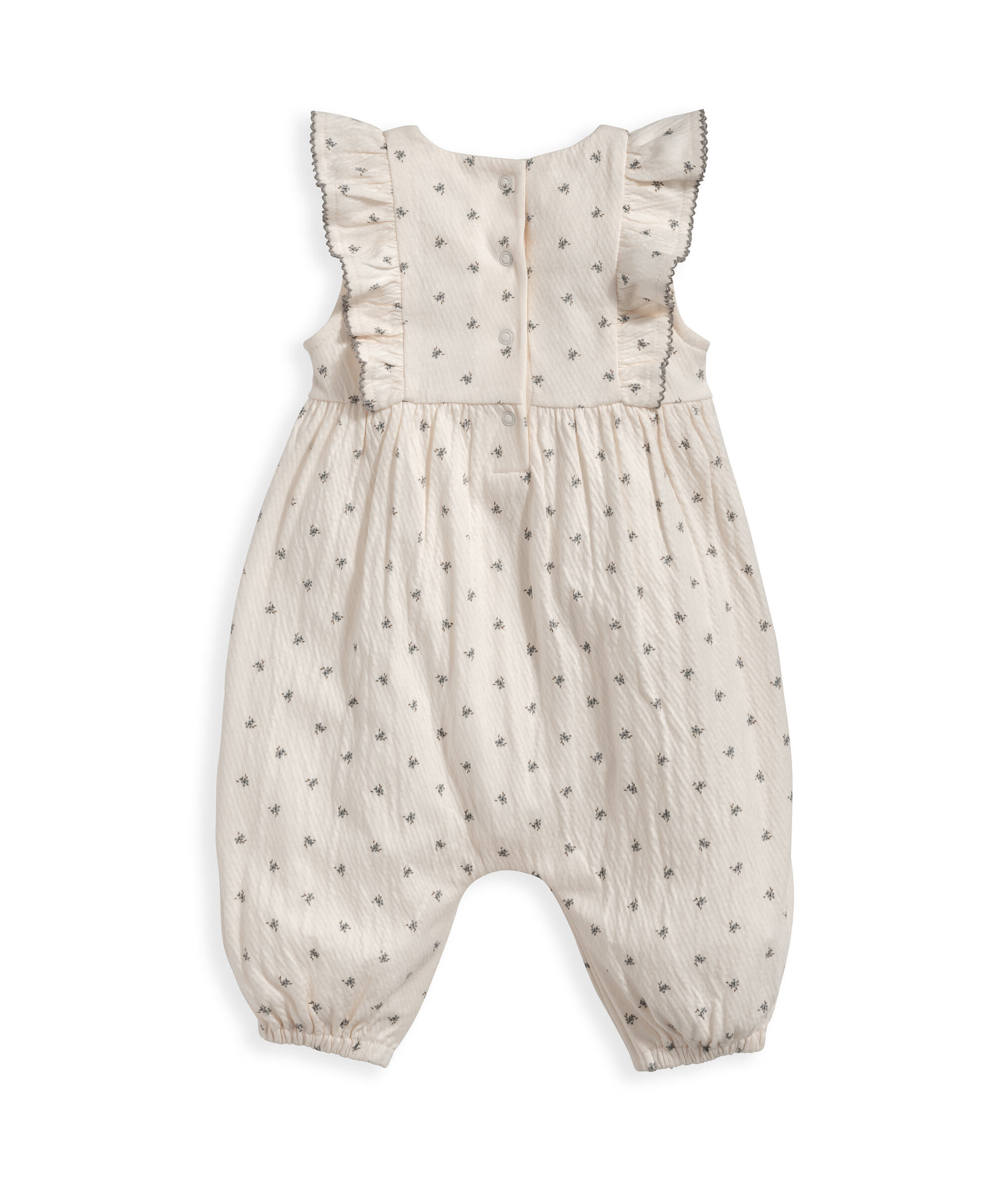 Ditsy Frill Romper - Blue image number 3