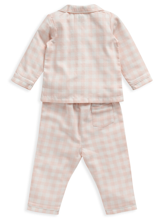 Pink Gingham Check Woven Pyjamas image number 4