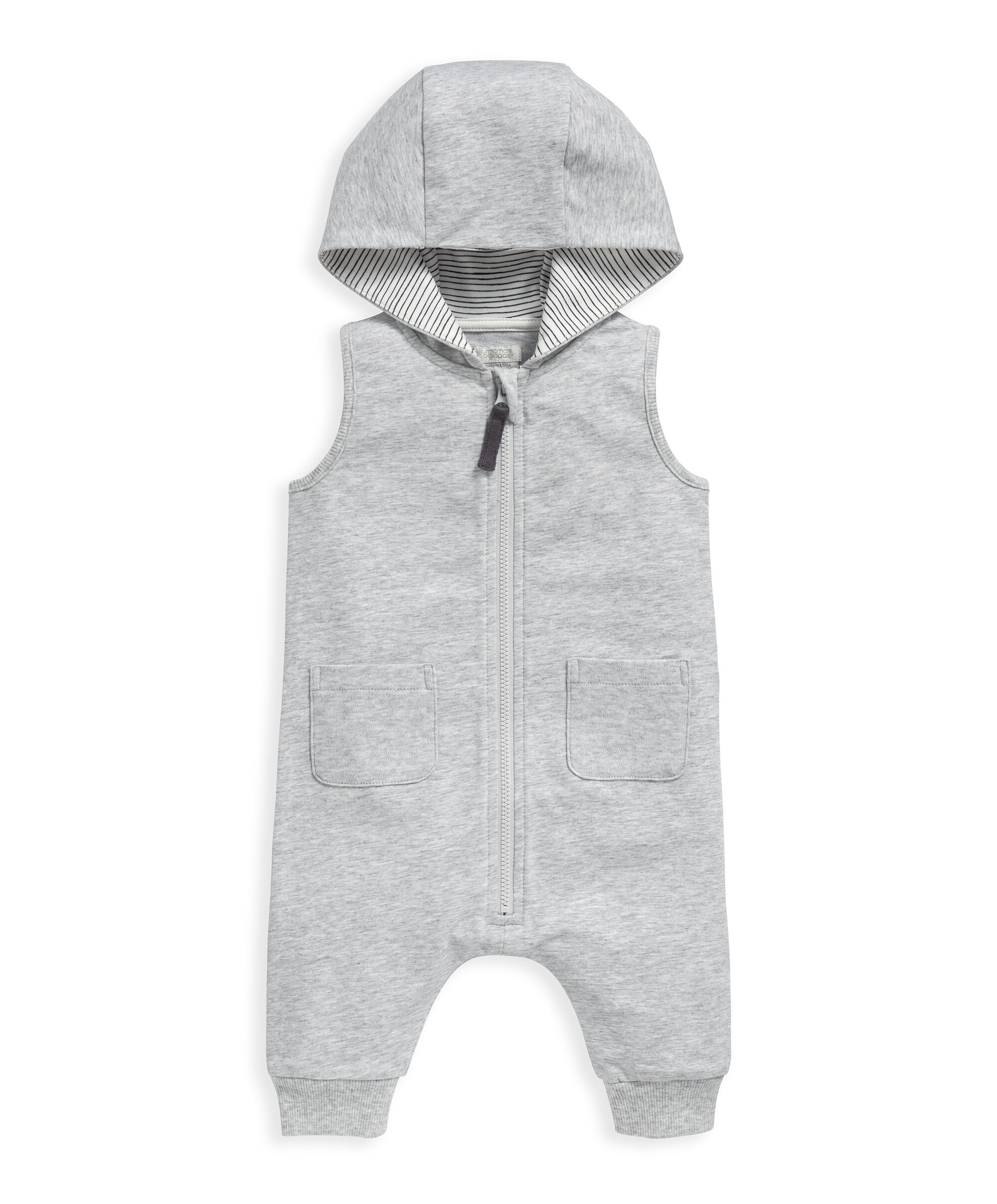 Hooded Sleeve Less Romper image number 1