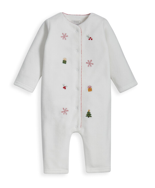 Christmas Embroidered Romper image number 1