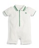 Green Football Embroidered Romper image number 4