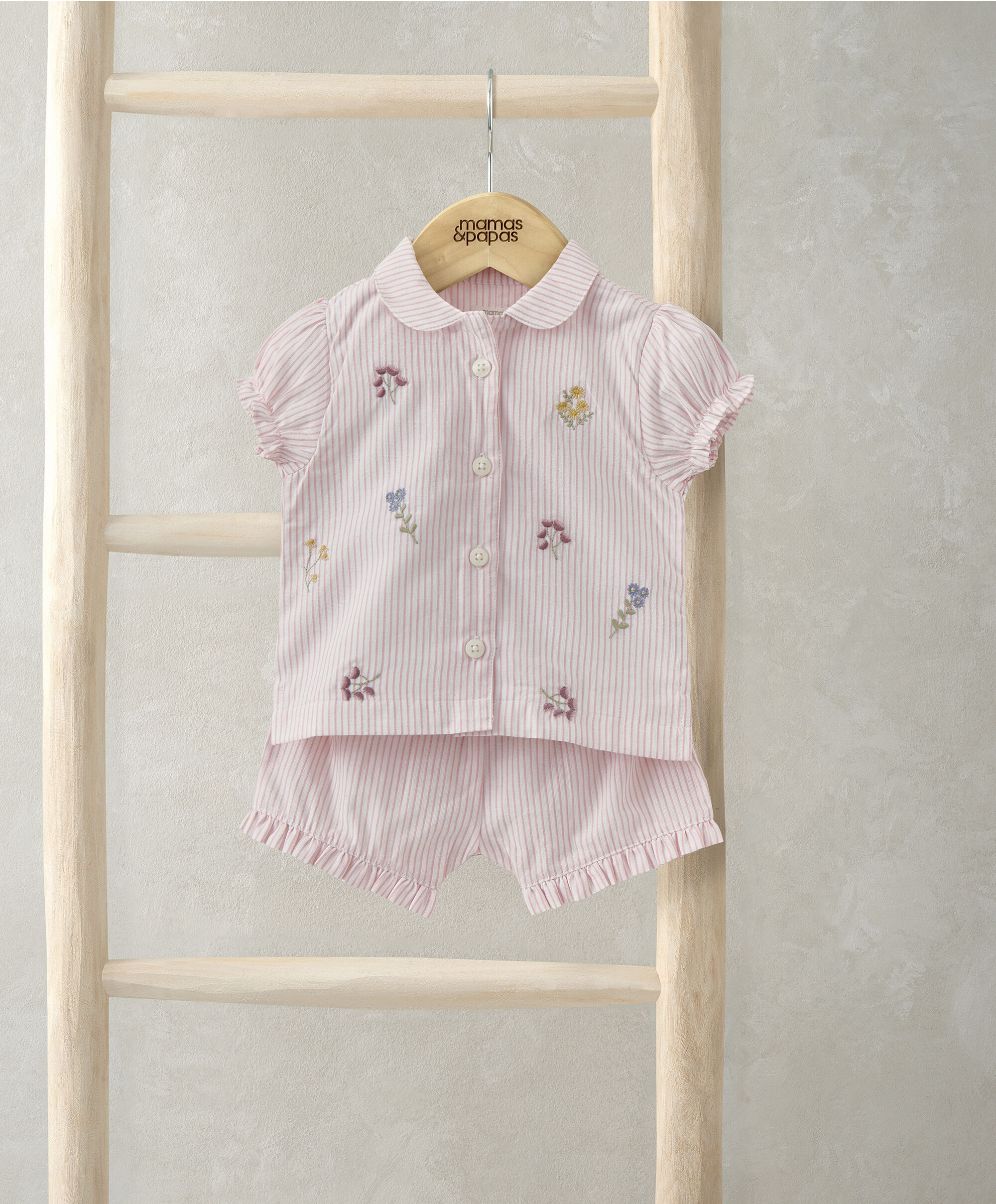 Embroidered Woven Pyjamas image number 1