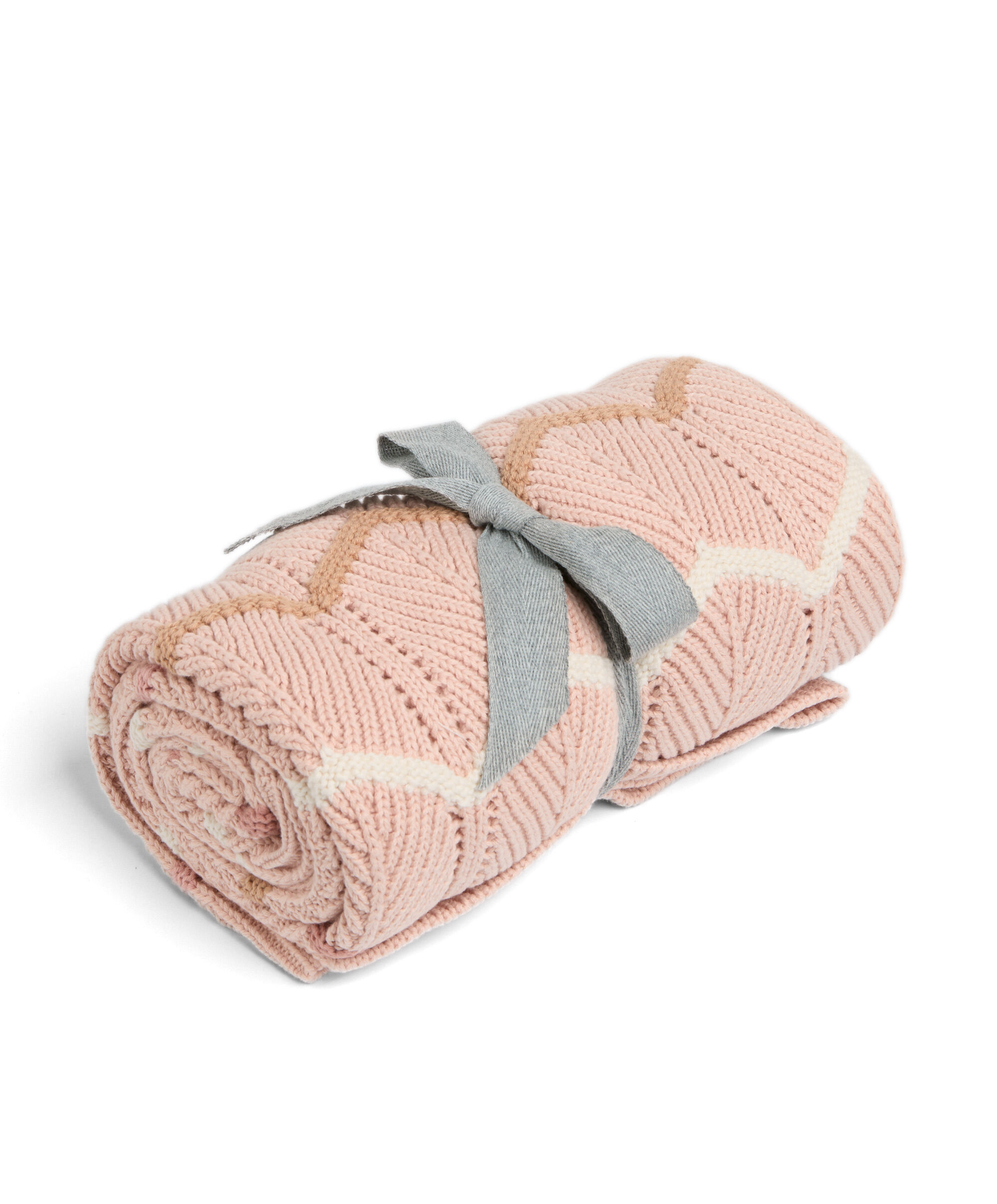 Knitted Blanket - Pink Wave image number 1
