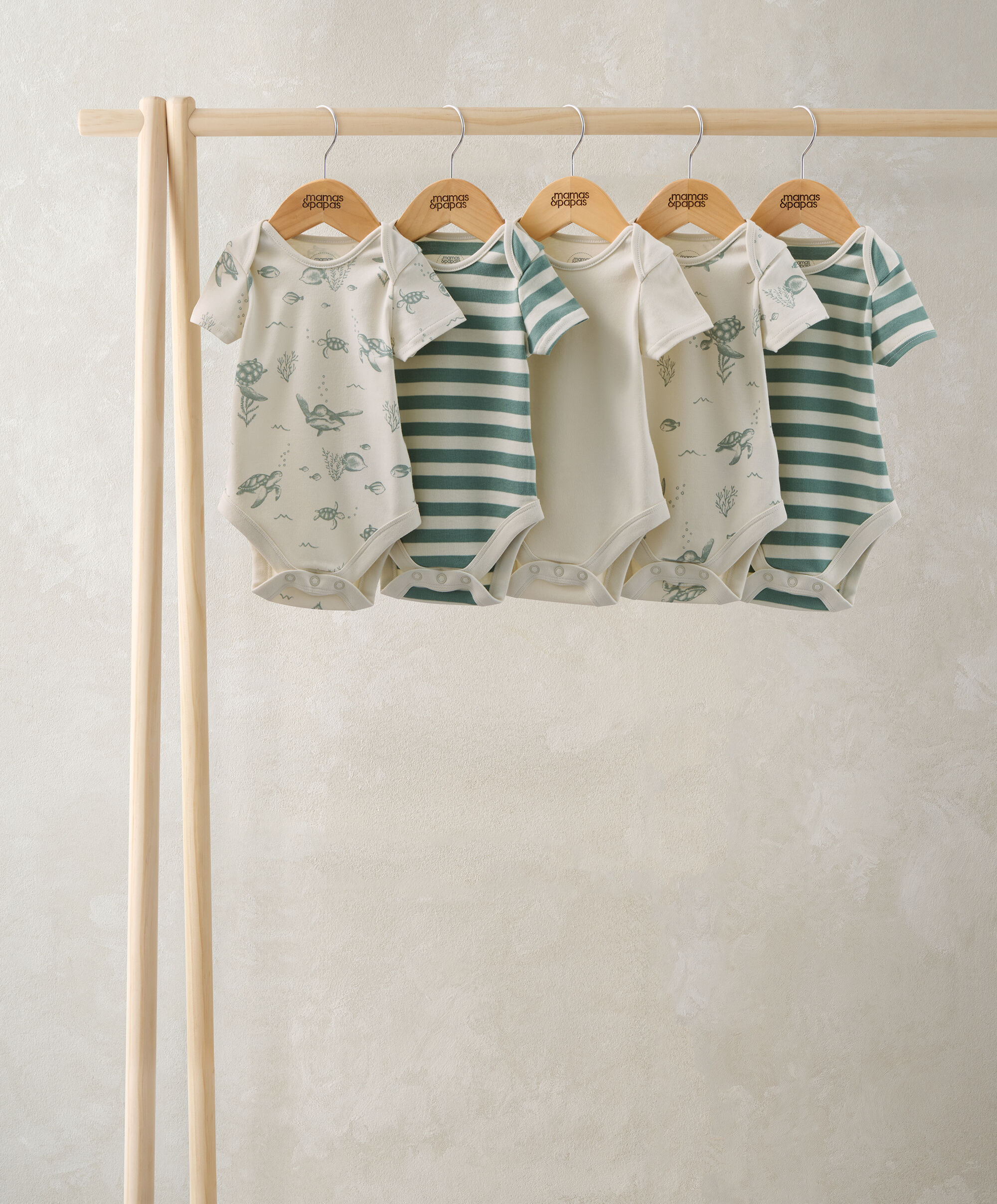 Under the Sea Short Sleeve Bodysuits (Pack of 5)  image number 1