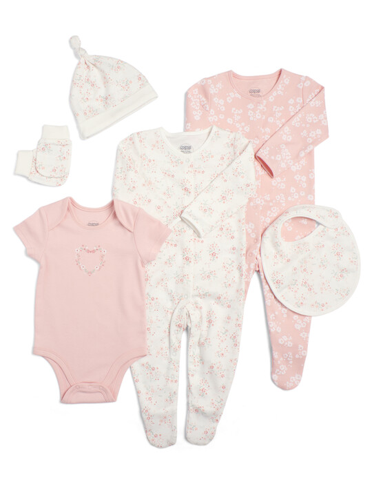 Pink Baby Clothes Multipack - Set Of 6 image number 1