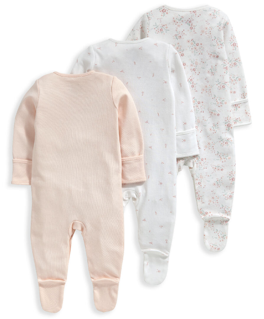 Floral Sleepsuits 3 Pack image number 2