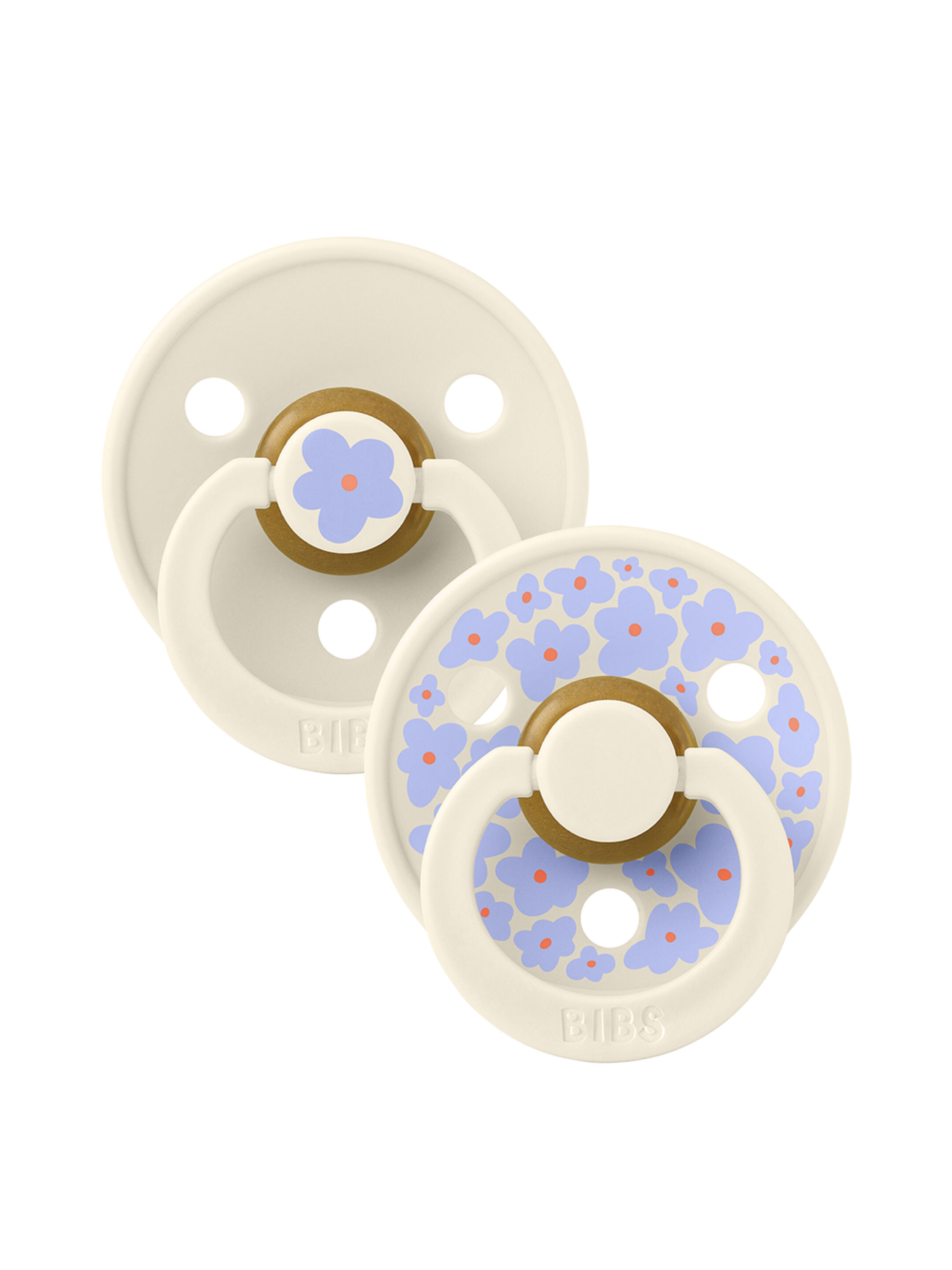 Bibs 2 Pack Colour Daisy Latex S1 - Ivory Mix (0+ months) image number 1