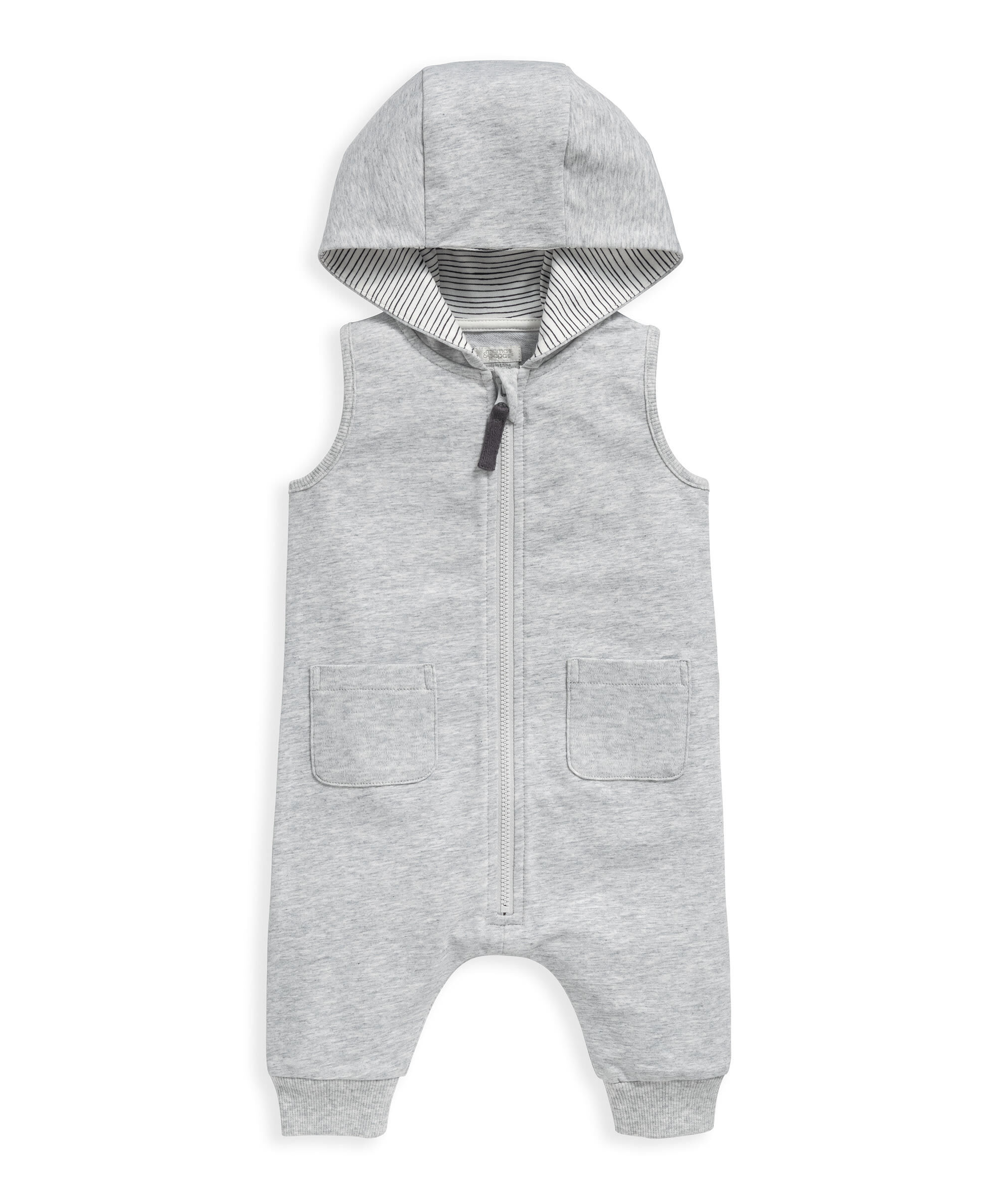 Hooded Sleeve Less Romper image number 1