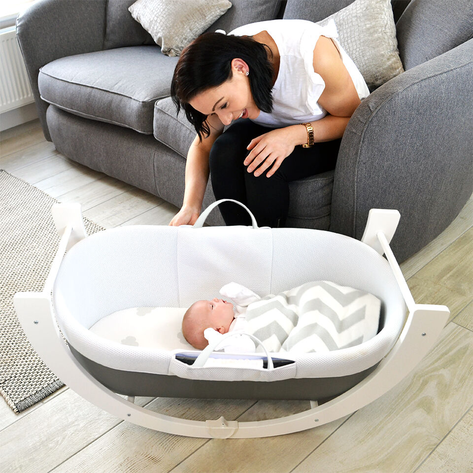 Shnuggle- Dreami Baby Sleeper - Slate Grey Base + 2 In 1 Curve Stand image number 2