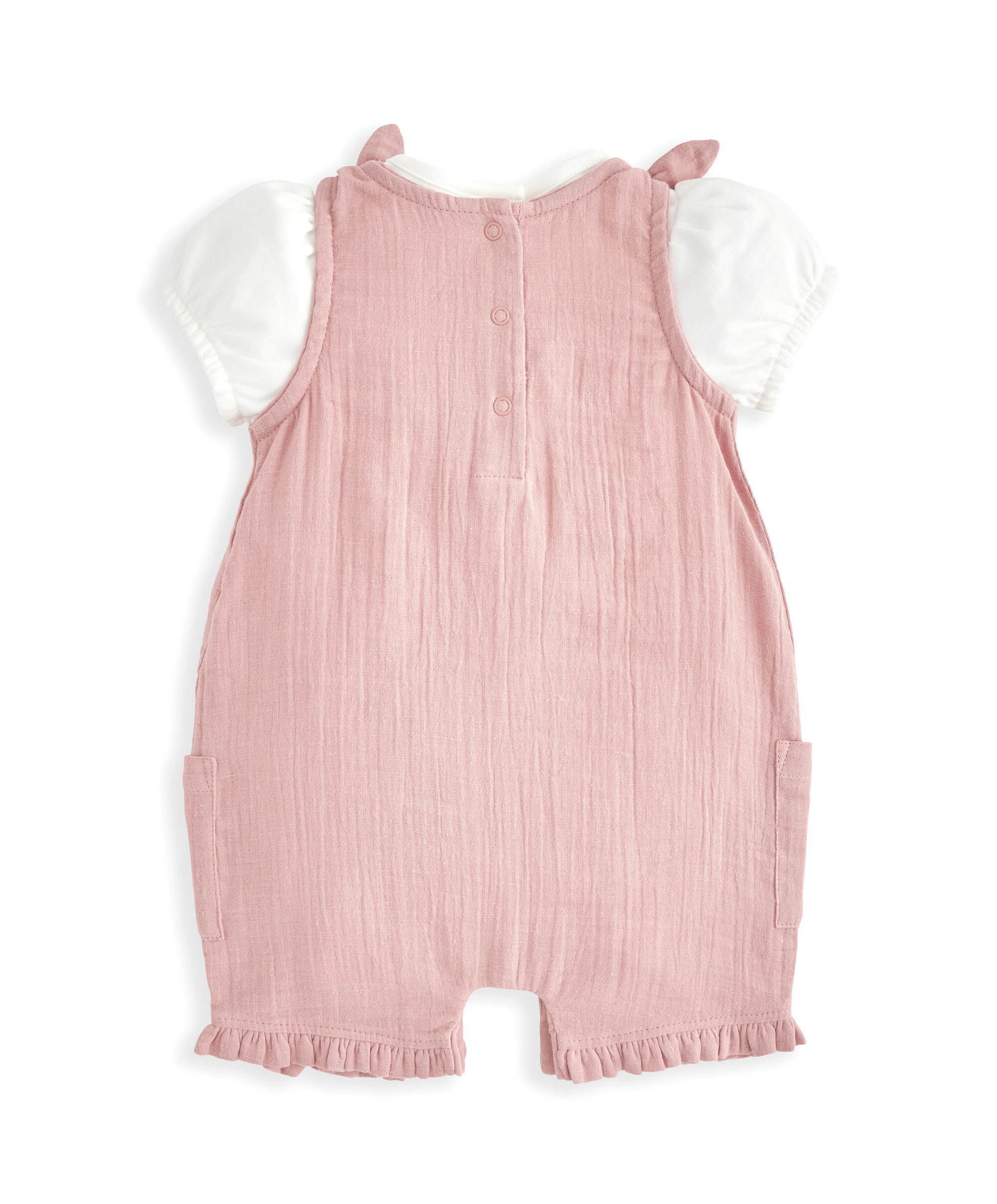 2 Piece Crinkle Romper & Bodysuit Set image number 3