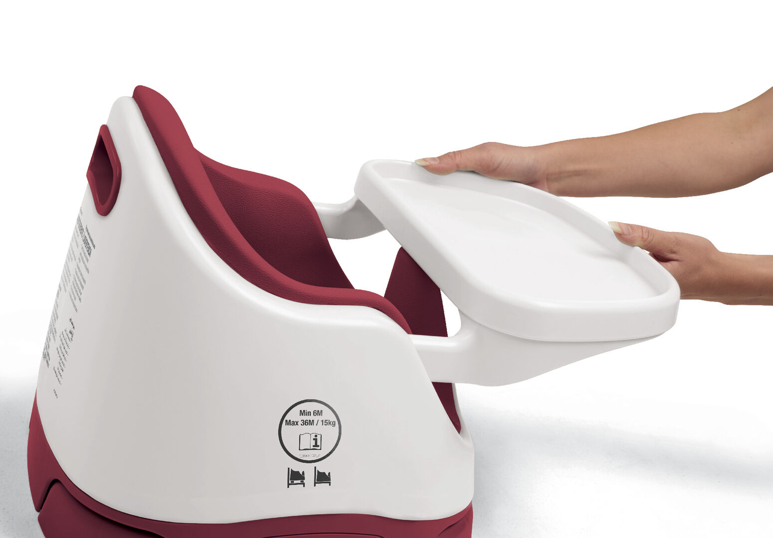 Bug 3-in-1 Floor & Booster Seat with Activity Tray - Cherry image number 4