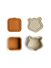 Citron Silicone Lunchbox Organizers Set of 4 Caramel/Green/Grey image number 6
