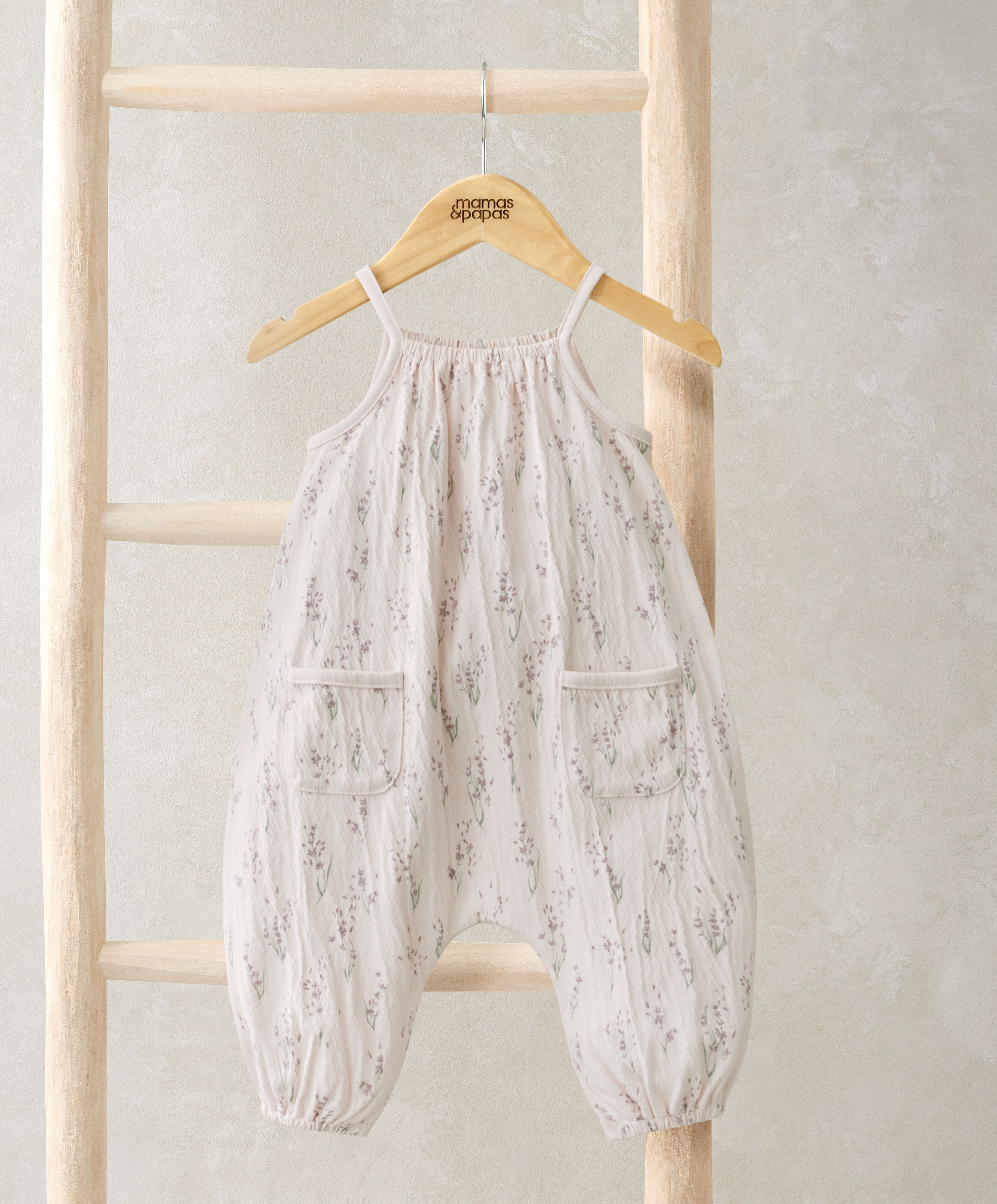 Lavender Print Oversized Romper image number 1