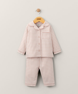 Pink Check Woven Pyjamas