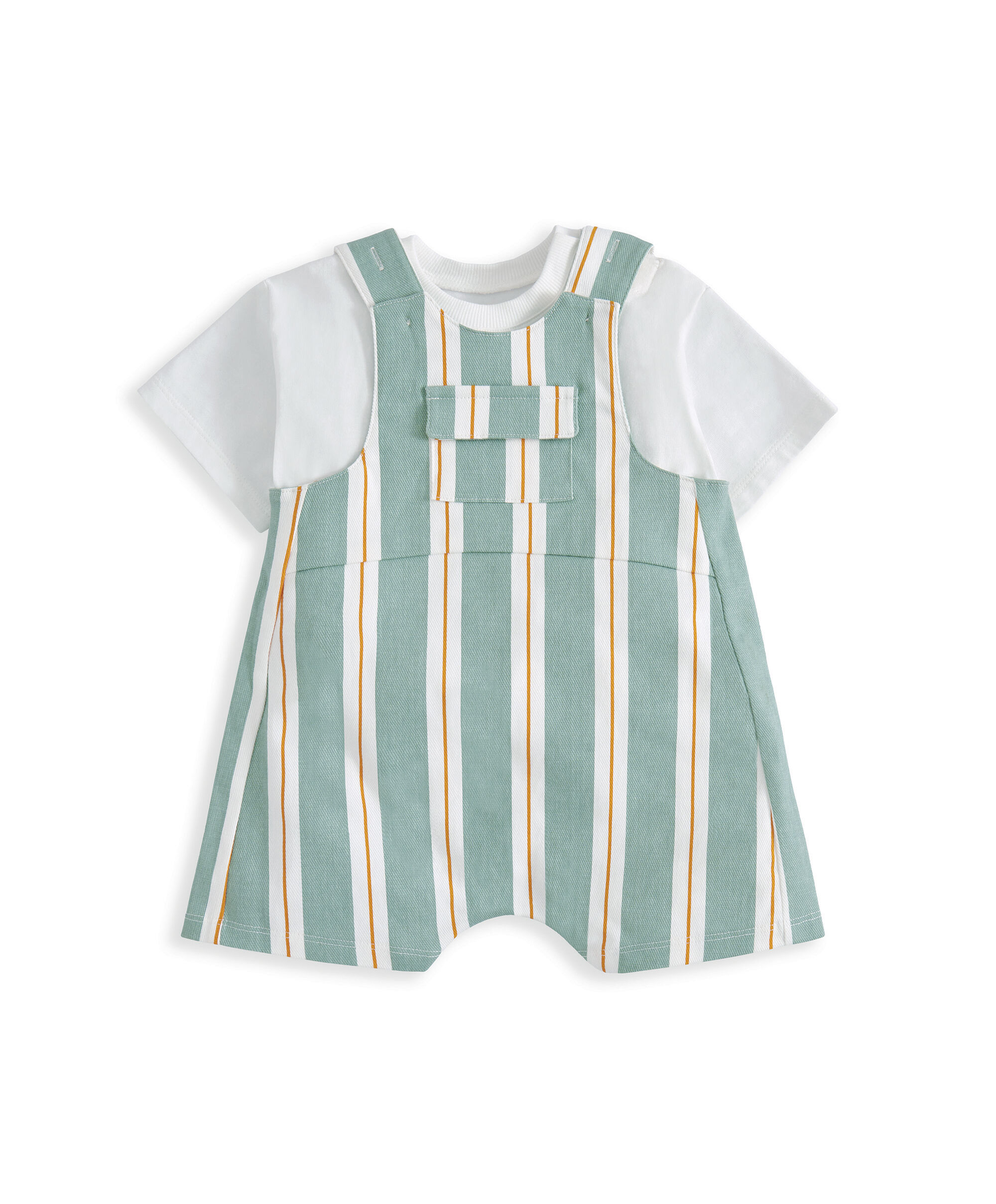2pc Set Stripe Dungaree image number 2