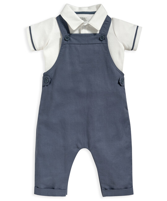 Polo Shirt & Dungarees - Set Of 2 image number 1