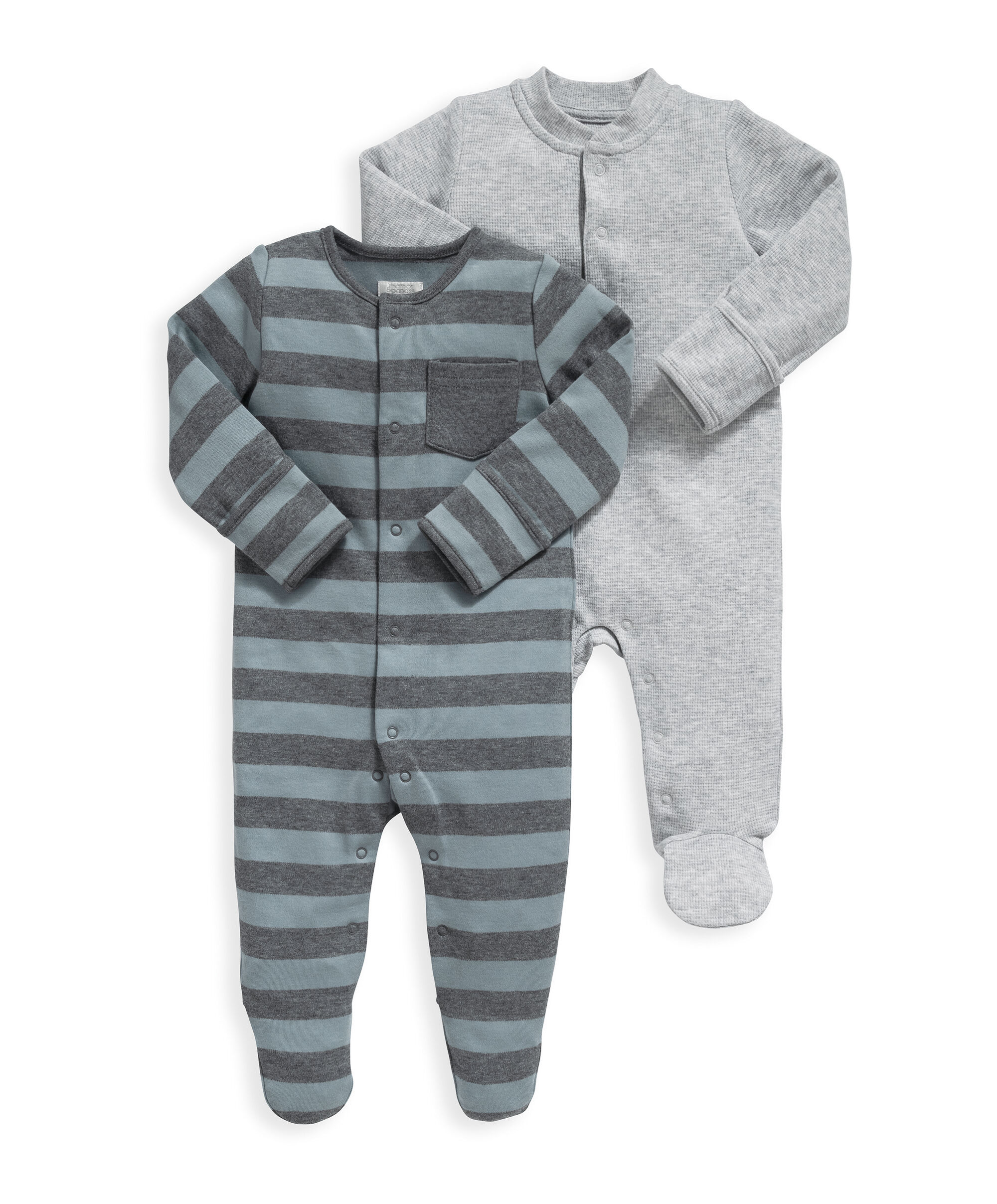 2 Pack Stripe Sleepsuits image number 1