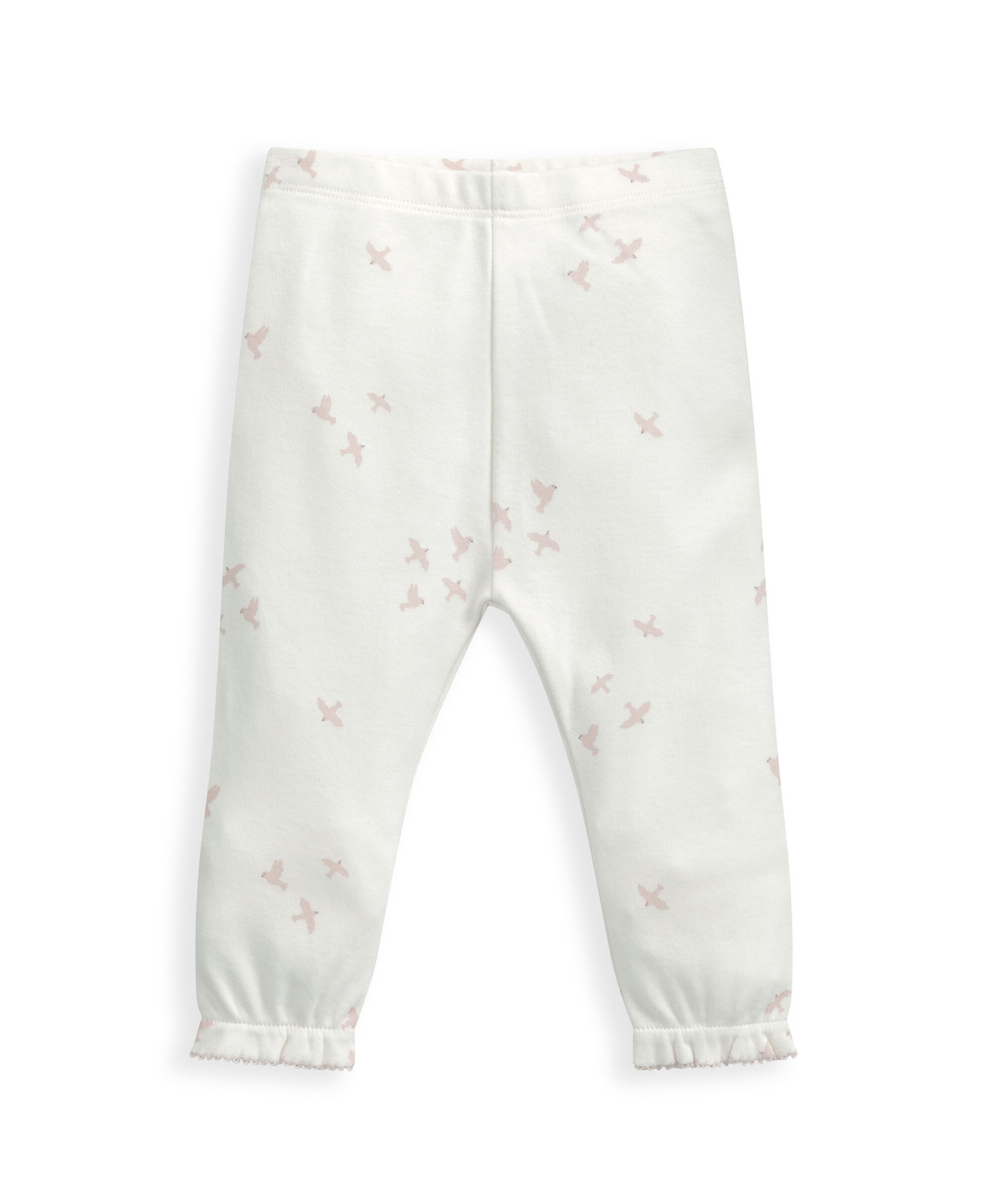 Birds Flock Jersey Pyjamas - Pink and Cream image number 4