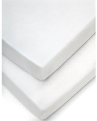 Crib Fitted Sheets (Pack of 2) - White