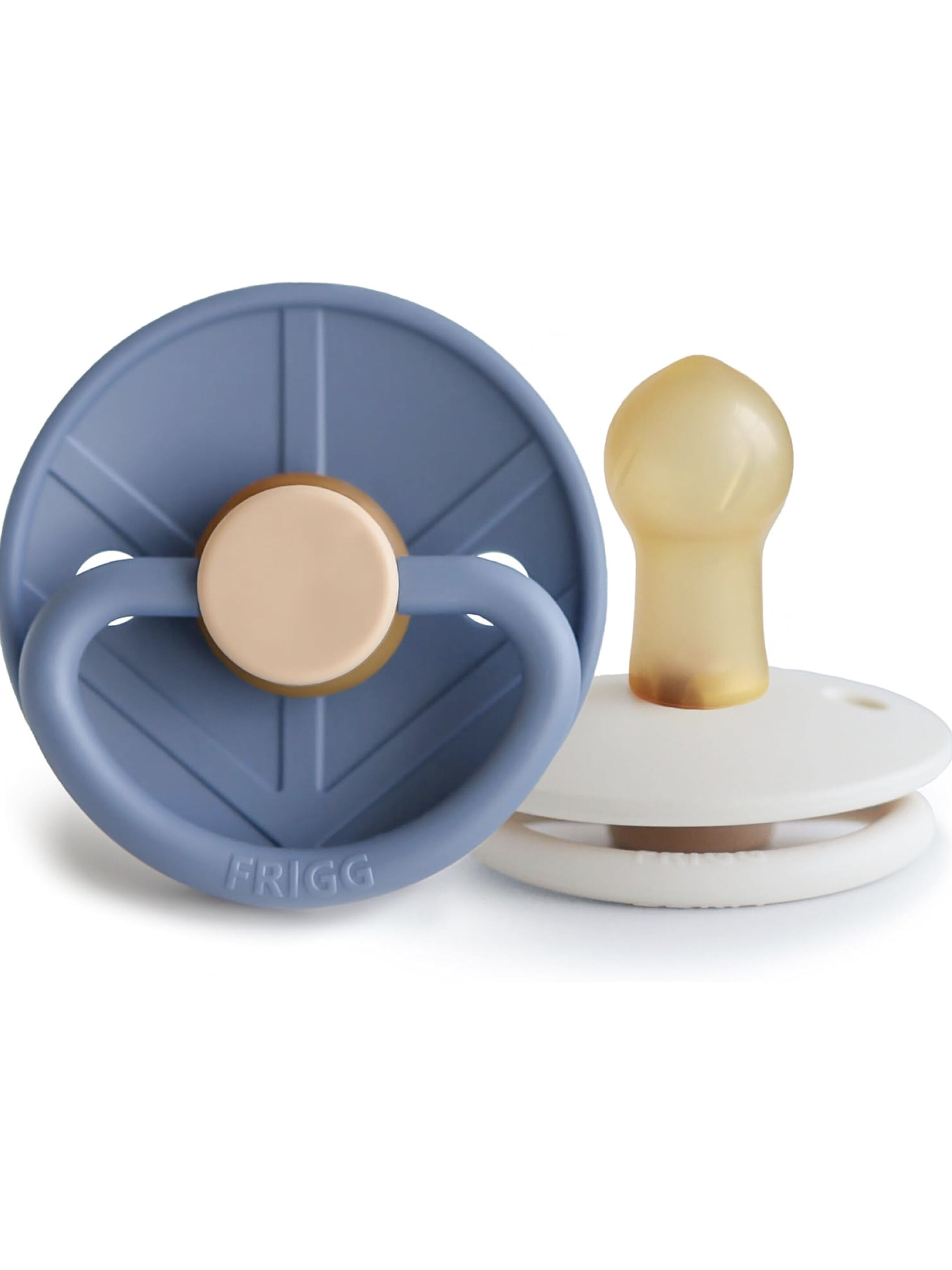 FRIGG Little Viking Latex Baby Pacifier 0-6M 2-Pack Ocean View/Cream - Size 1 image number 1