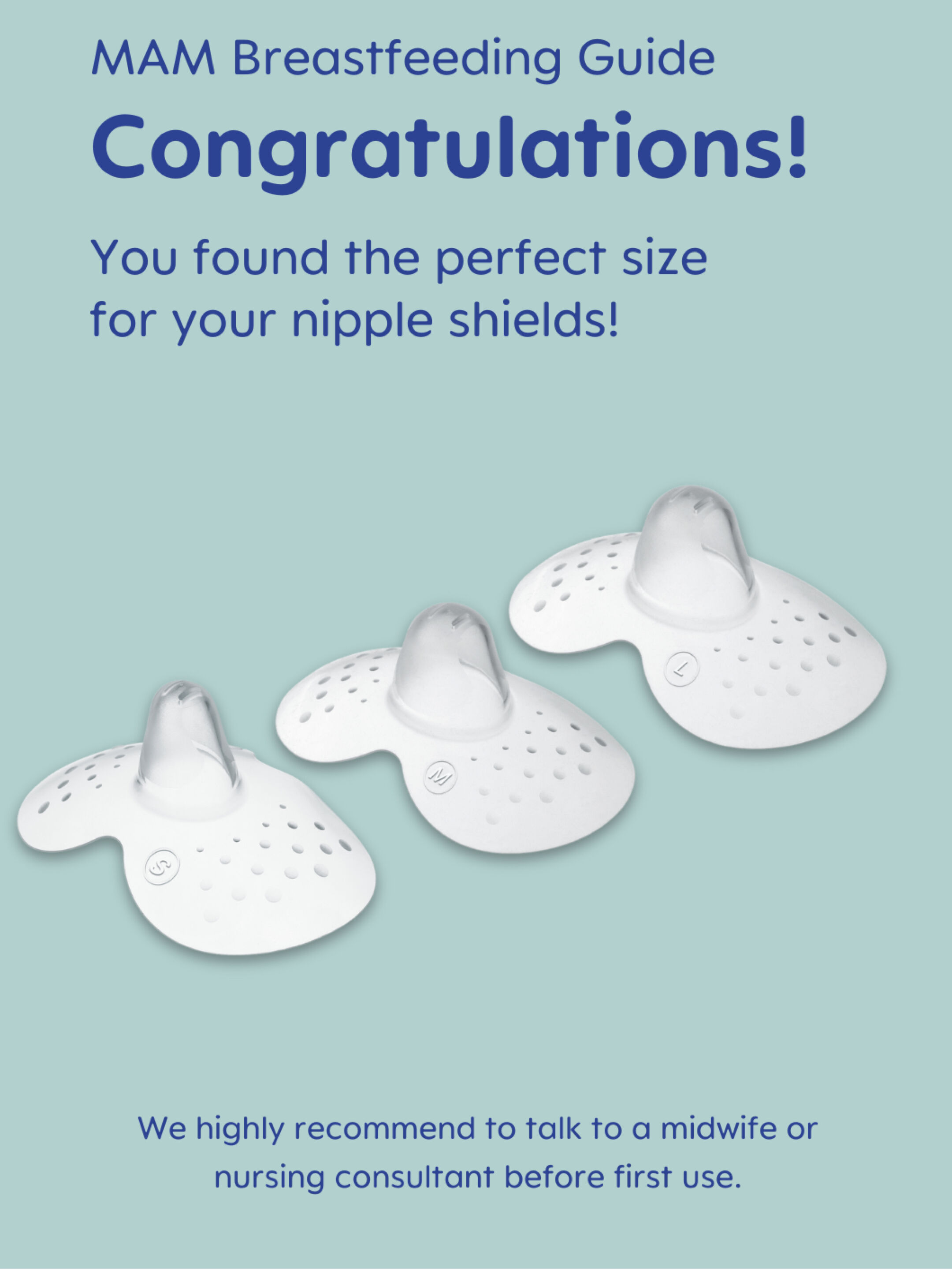 Mam Baby Nipple Shield  Breastfeeding - 0 M+ | Clear  Clear  - Size- L | Pack of 3 image number 2