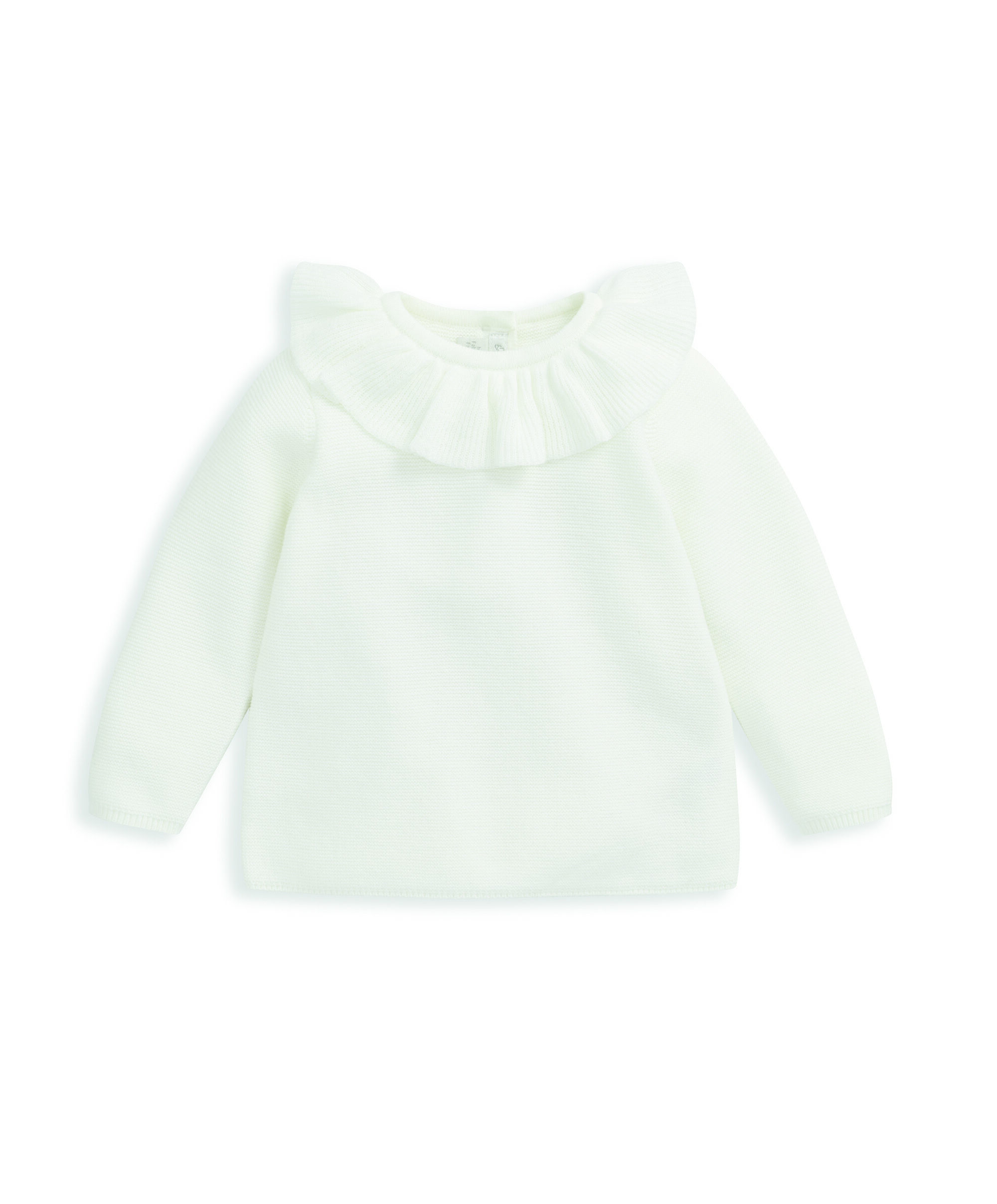 Cream Frill Collar Jumper image number 2