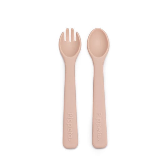 Pippeta Silicone Spoon & Fork - Ash Rose image number 1